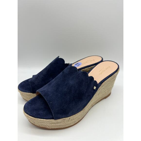 Kate Spade Toby Wedges Women's Espadrille Blue Sandal S8341002 Size US 8.5 - Picture 6 of 12